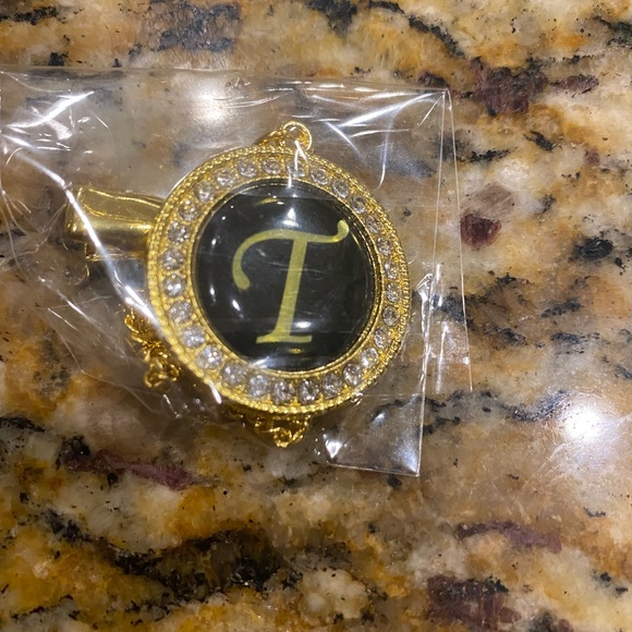 Monogram Gold/Blinged Pacifier “T” - Picture 2 of 3